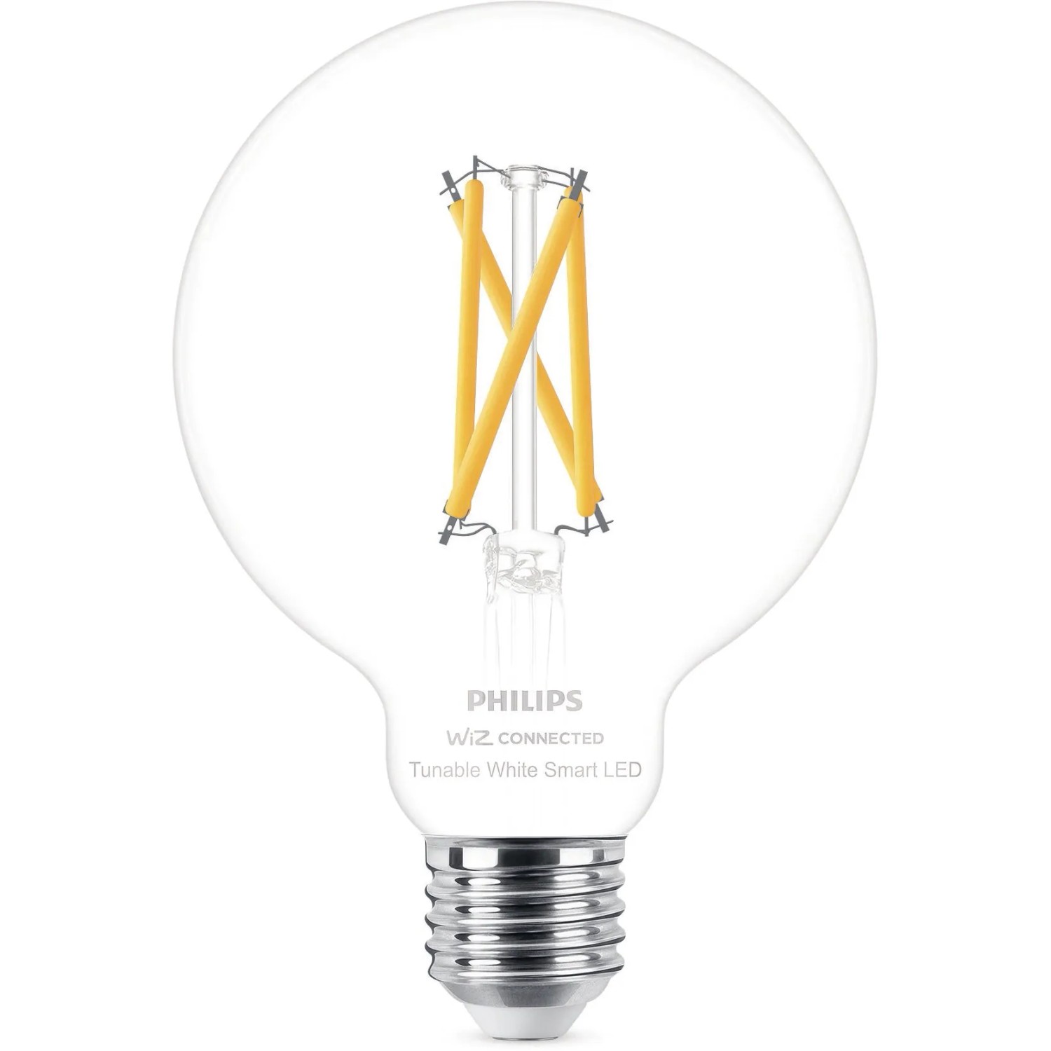 E-shop Philips Smart LED žiarovka Filament E27 G95, 7 W, 806 lm, 2700-6500 K, číra