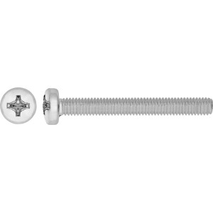 Závitová skrutka s polguľatou hlavou PH2 bielo pozinkovaná M5 x 60 mm, 100 ks