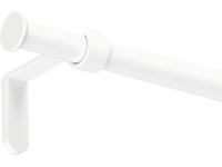 Súprava záclonovej tyče kovová, biela, pr. 19 mm, 160 cm