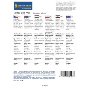 Reďkovka "Veľkonočný mix": Semená pre farebné, okrúhle reďkovky. Ideálne pre záhony a záhrady.