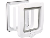 Trixie Priechodné dvierka s tunelom so 4 funkciami 20 cm x 22 cm biele