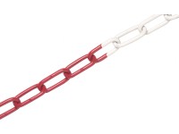 LUX Reťaz dlhočlánková okrúhla pozinkovaná oceľ červeno-biela, pr. 6 mm - metráž
