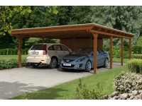 Skan Holz Prístrešok na auto Emsland EPDM s odkl. priest. orech, 613 x 846 cm