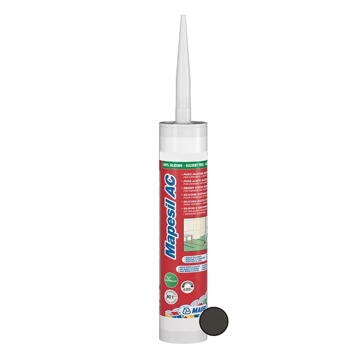 E-shop Mapei Silikónový tesniaci tmel Mapesil AC 310 ml, 120 čierna