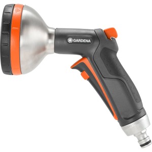 Gardena Premium Multibrause: Ručná sprcha s 5 režimami pre zavlažovanie záhrady.
