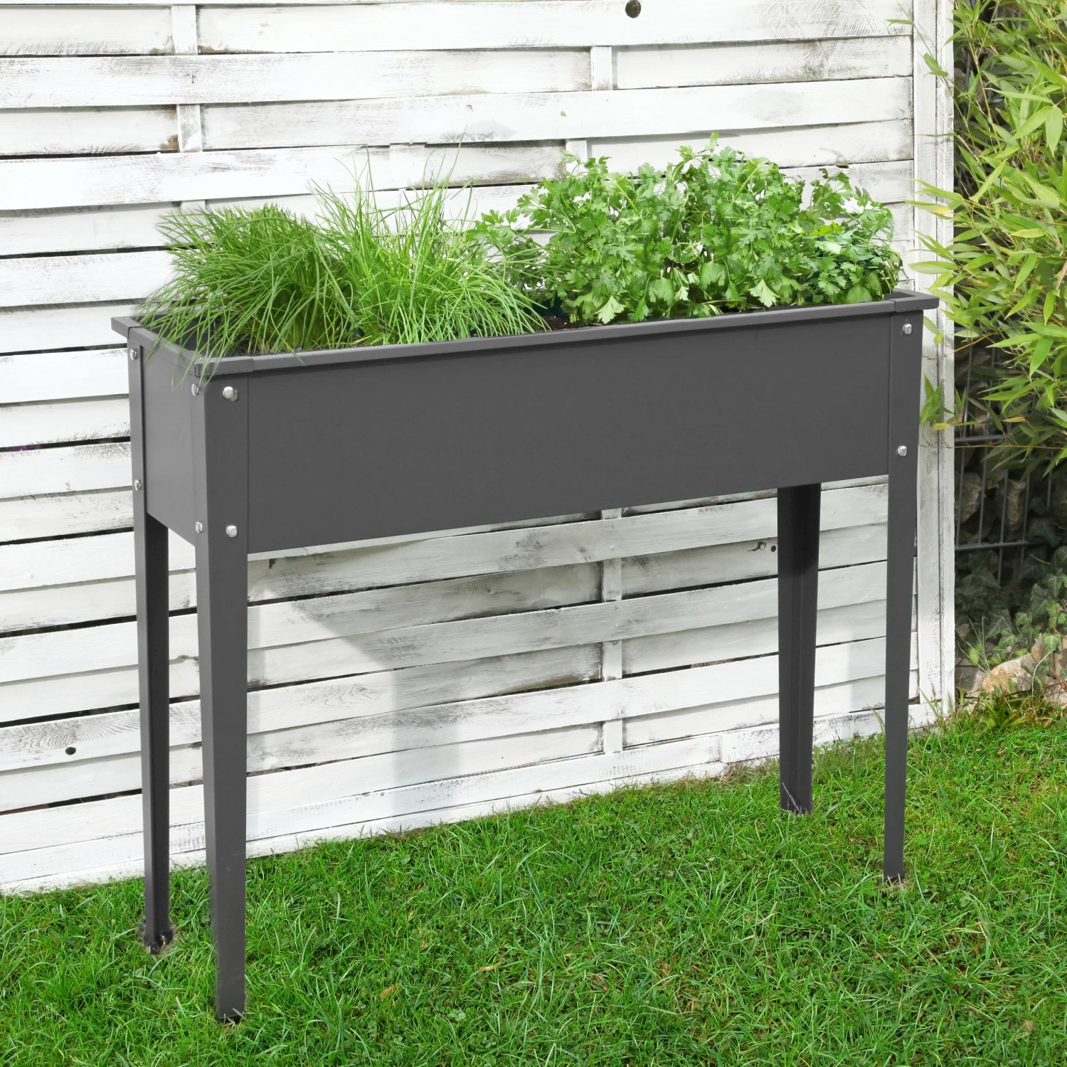 E-shop Floraworld Vyvýšený záhon Season antracitový 100 x 30 x 80 cm