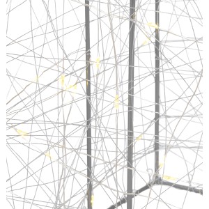 LED drôtená figúrka darček, 20x28cm, teplé biele svetlo pre vonkajšiu vianočnú dekoráciu.