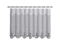 Sehlbach Vitrážová záclona s pútkami, kytica ruží, biela, 135 x 75 cm
