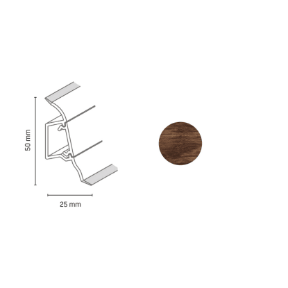 Döllken Profiles Lišta SLK 50 2135 dub tamari 50 x 25 x 2500 mm