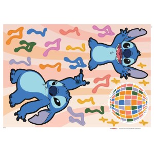 Komar Deko-Sticker Stitch Music: Samolepiace nástenné nálepky s motívmi Stitch a hudobnými notami.