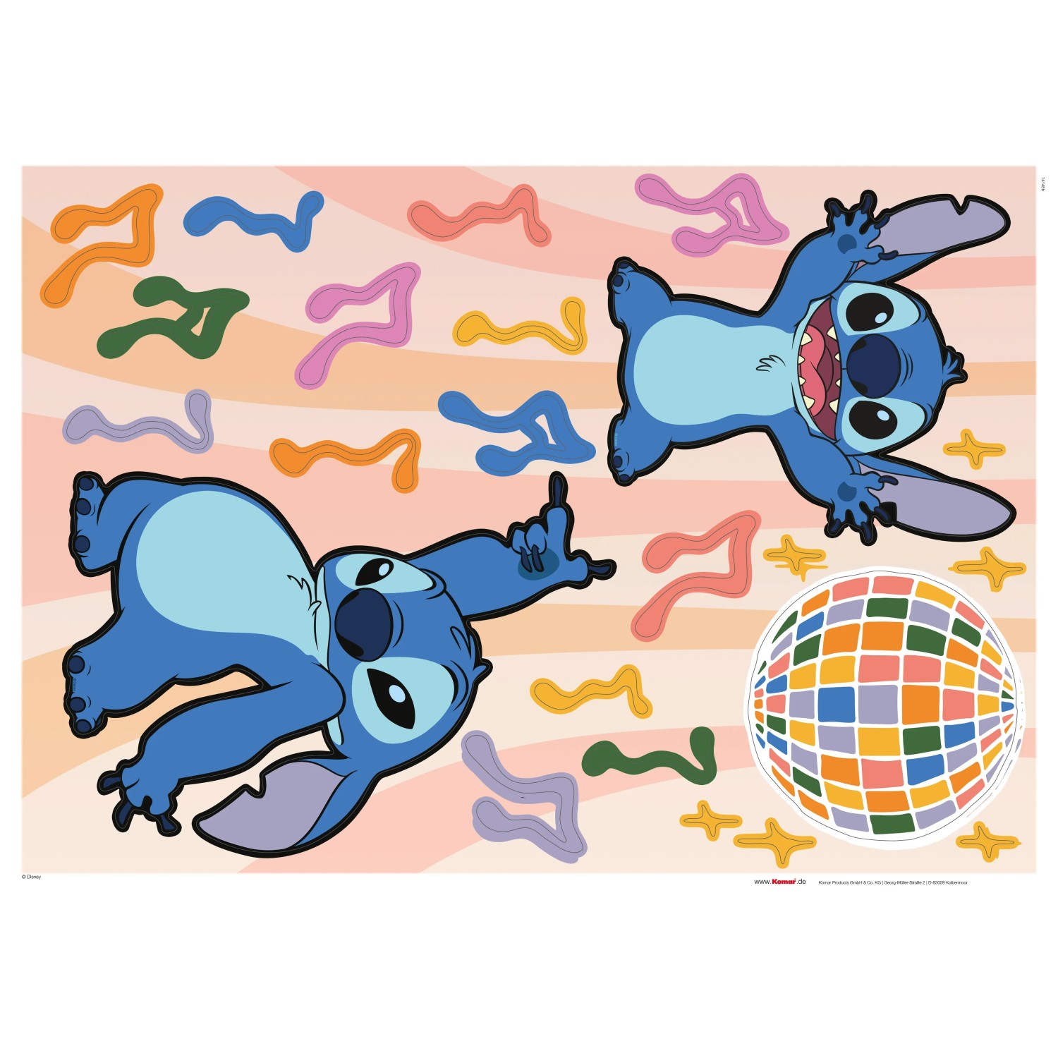 E-shop Komar Samolepka na stenu Stitch Music 50 x 70 cm, 23dielna