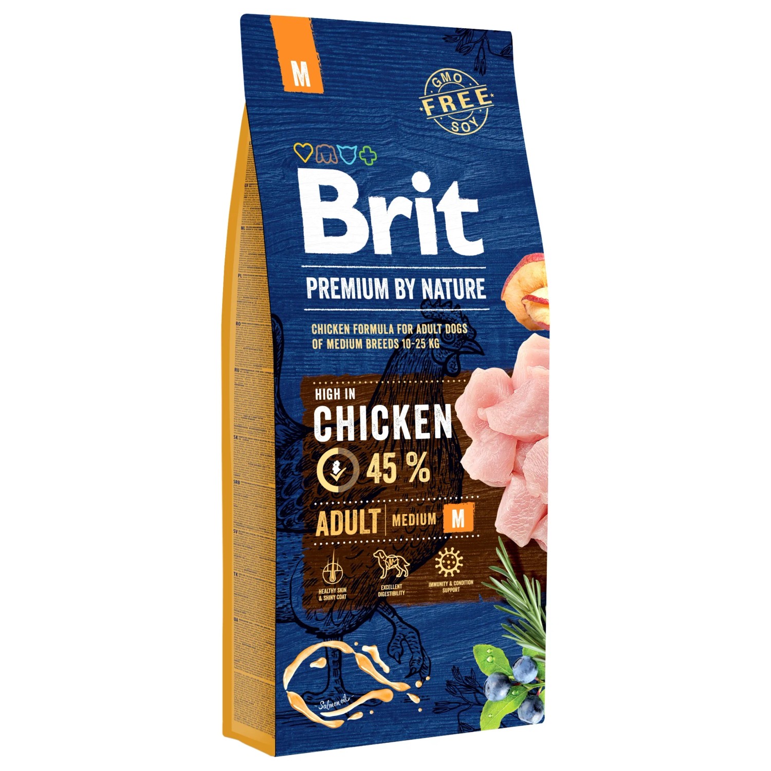 E-shop Brit Granule pre psov Premium by Nature ADULT M 10-25 kg s kuracím 15 kg