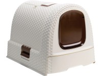 Curver Toaleta pre mačky Rattan vintage mocca 39 x 39 x 51 cm