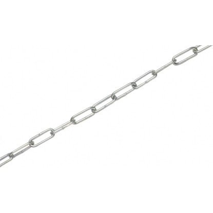 LUX-TOOLS Reťaz dlhočlánková okrúhla galvanicky pozinkovaná pr. 4 mm - metráž