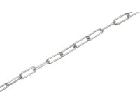 LUX-TOOLS Reťaz dlhočlánková okrúhla galvanicky pozinkovaná pr. 4 mm - metráž
