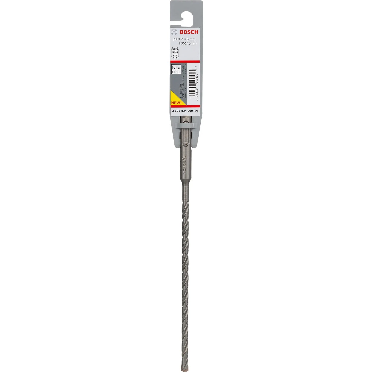 E-shop Bosch Špirálový vrták pre vŕtacie kladivá SDS Plus-3, 6 x 150 x 210 mm