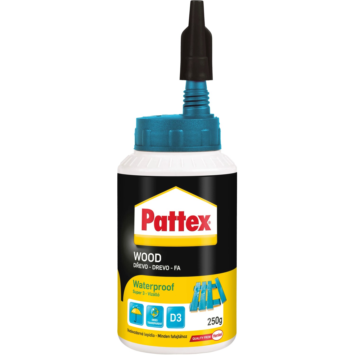 E-shop Pattex Vodovzdorné disperzné lepidlo WOOD SUPER 3, 250 g
