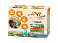 IAMS Multipack Naturally Senior s morským a suchozemským mäsom v omáčke 12x 85 g