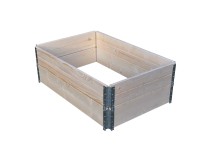 Drevený stohovateľný vyvýšený záhon prírodný 60 x 80 x 20 cm