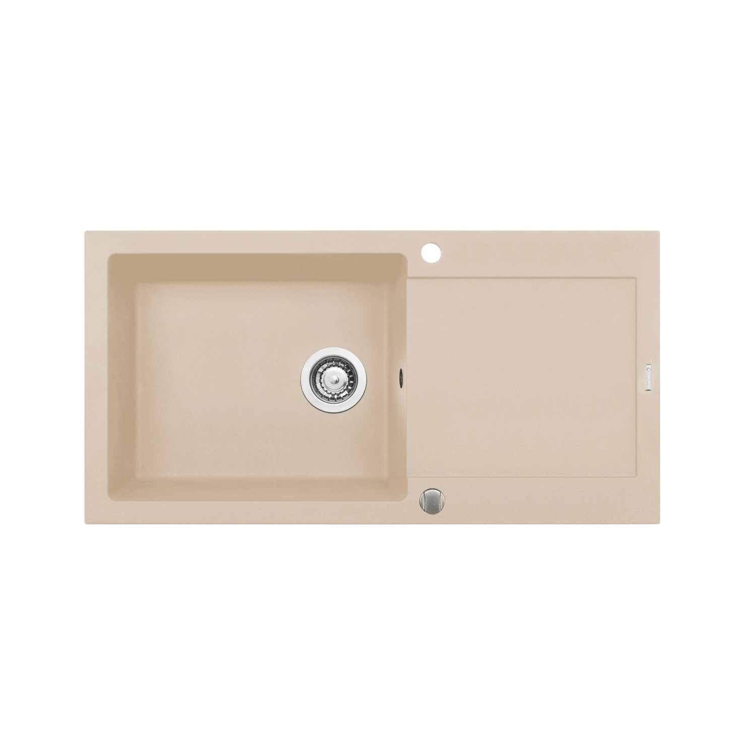 E-shop Pyramis Granitový drez s odkvapkávačom Mido 1B 1D, sand beige, 100 x 50 cm