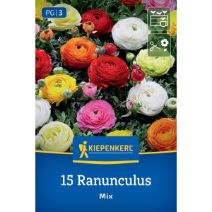 Kiepenkerl zmes cibuliek iskerníkov, 15 ks. Pestré kvety: červené, oranžové, žlté, ružové a biele.