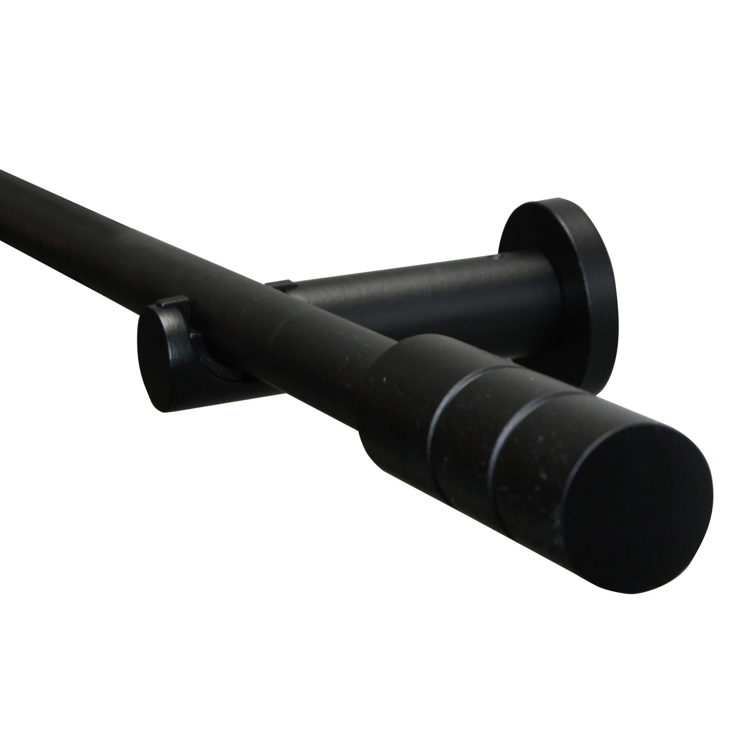 E-shop Gardinia Záclonová súprava Zylinder matná čierna 1 tyč pr. 19 mm, 120 cm