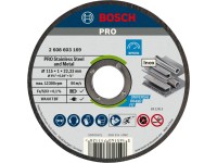 Bosch Rezný kotúč PRO Stainless Steel and Metal, 115 x 1,0 x 22,23 mm, 10 ks