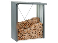 Biohort Stojan na drevo WoodStock 150 tmavo sivý, 157 x 102 x 199 cm