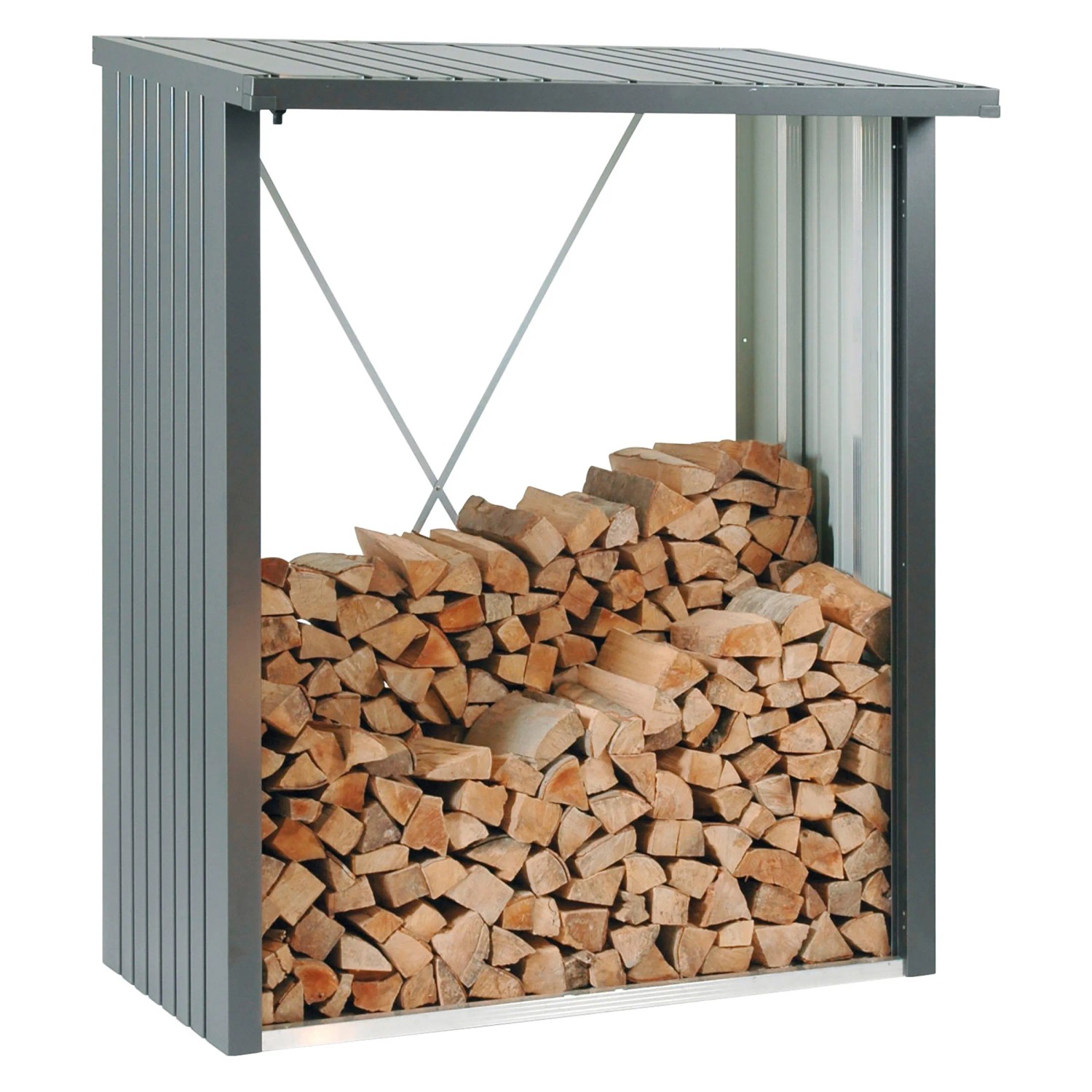 E-shop Biohort Stojan na drevo WoodStock 150 tmavo sivý, 157 x 102 x 199 cm