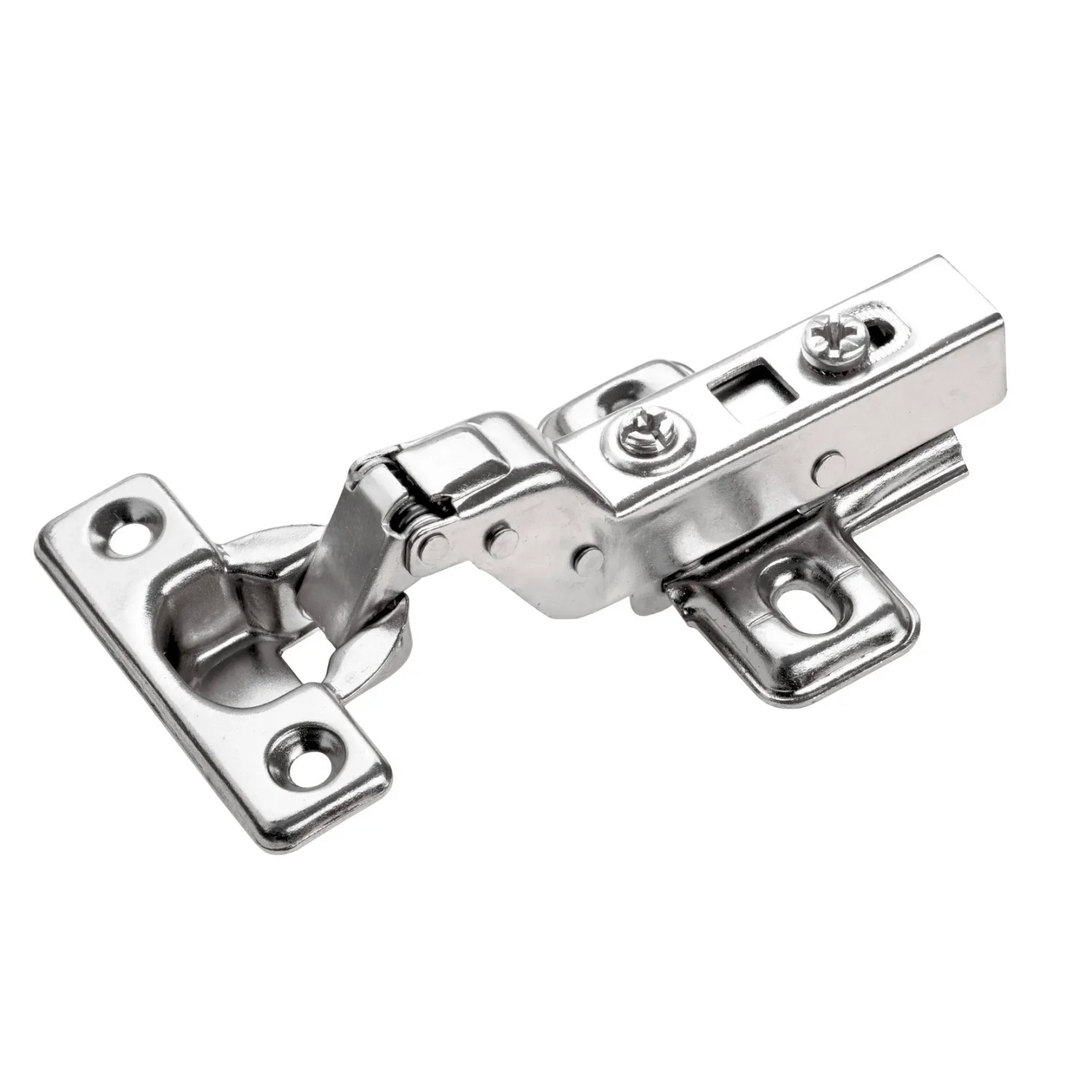 E-shop Hettich Dvojramenný nábytkový záves, brzda, vsadený, poniklovaný, 26 mm