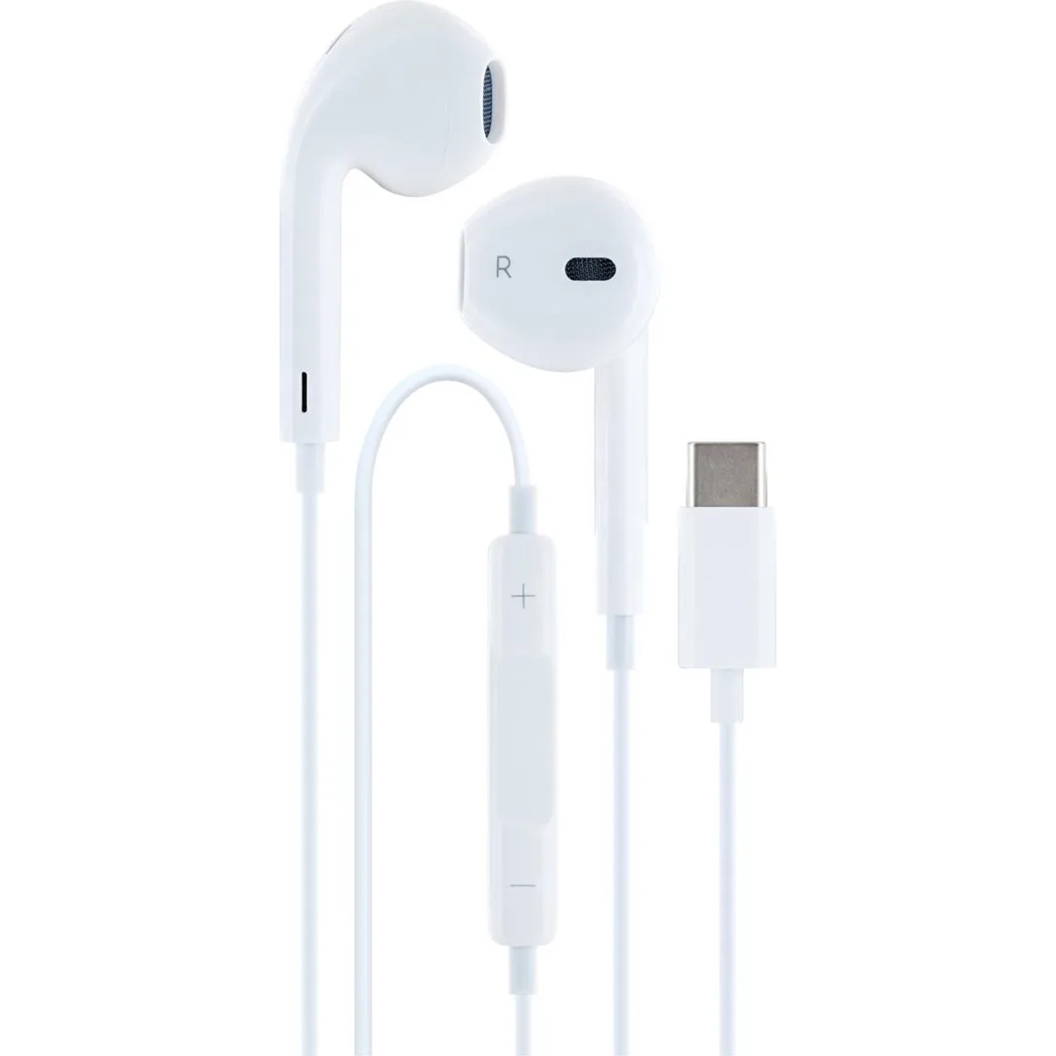 E-shop Schwaiger Slúchadlá do uší s mikrofónom, USB-C, biela