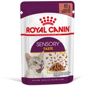 Royal Canin Sensory Taste mokré krmivo pre mačky v omáčke, 85g balenie.