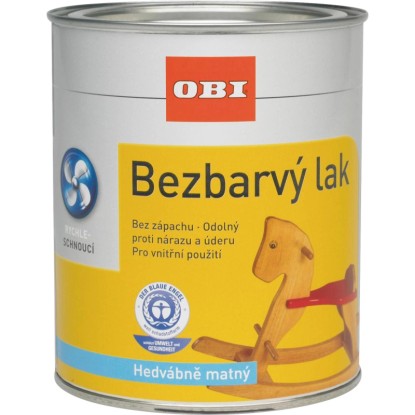 OBI Bezfarebný lak na drevo hodvábne matný 375 ml