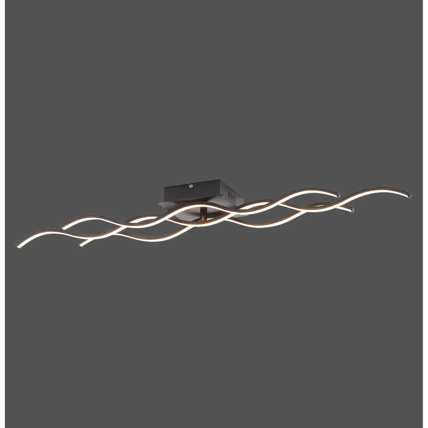 E-shop Just Light. Stropné LED svietidlo Wave, 2270 lm, čierna, 16 x 97 cm