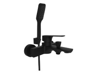 Rubineta Nástenná vaňová batéria Modena-10/K s príslušenstvom, 150 mm, čierna