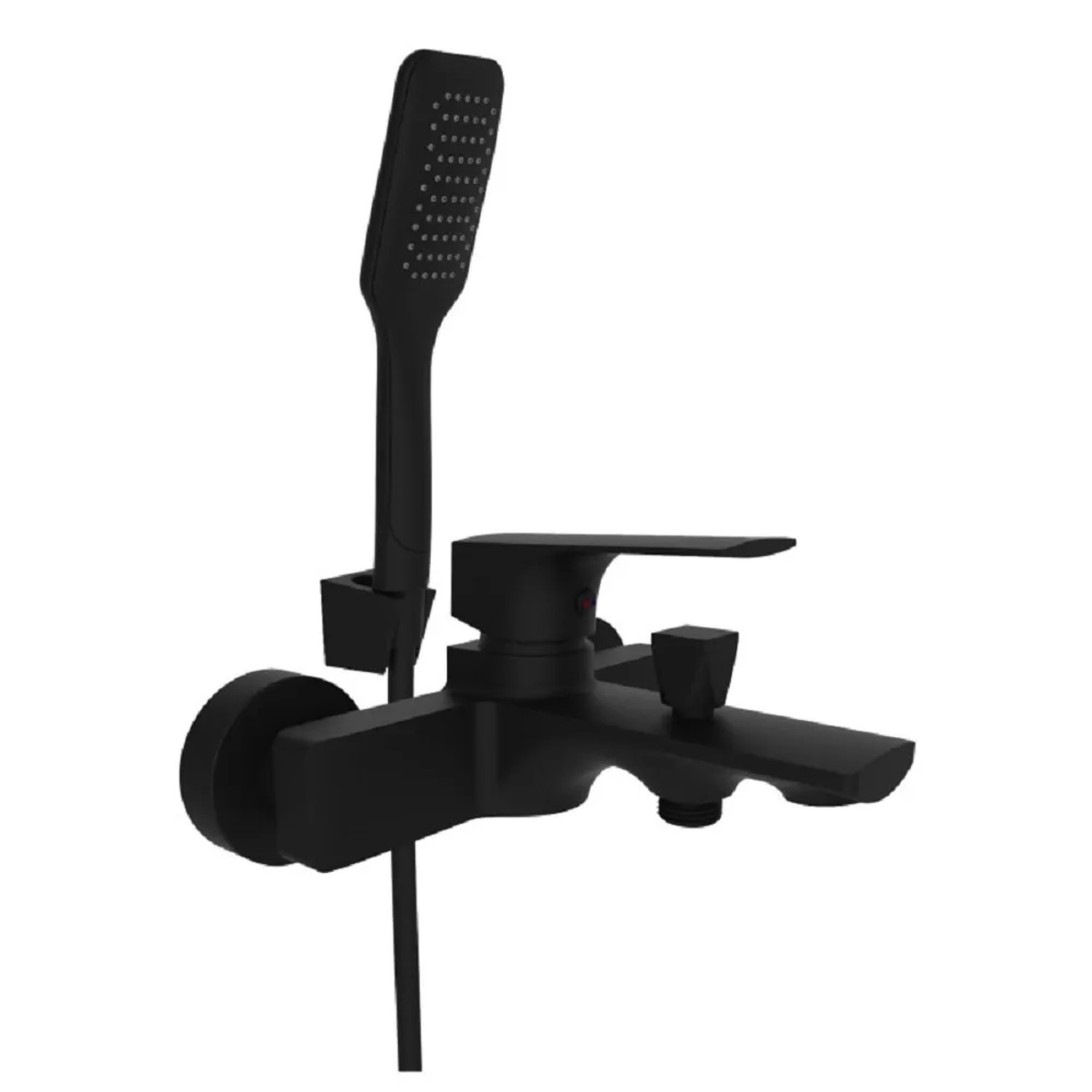 E-shop Rubineta Nástenná vaňová batéria Modena-10/K s príslušenstvom, 150 mm, čierna