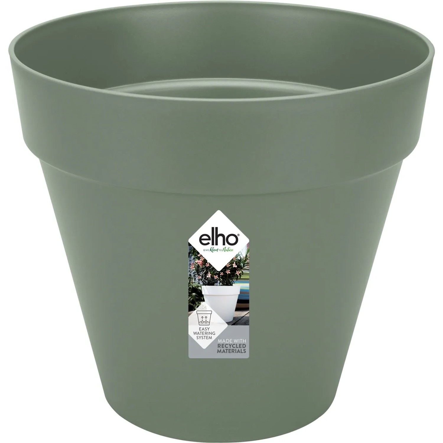 E-shop elho Kvetináč Loft Urban Round pistáciovo zelený, pr. 19 x 18 cm