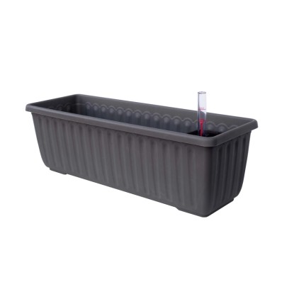 Plastia Samozavlažovací truhlík Siesta Lux antracit 80 cm