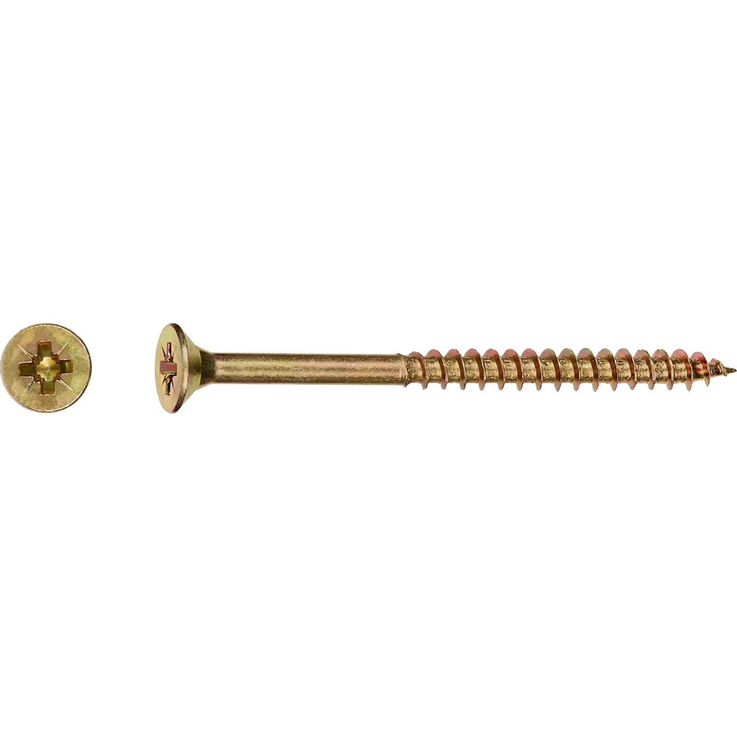 E-shop Uni skrutky so zápustnou hlavou PZ2 čiastočný závit žlto pozink. 5x40 mm, 500 ks