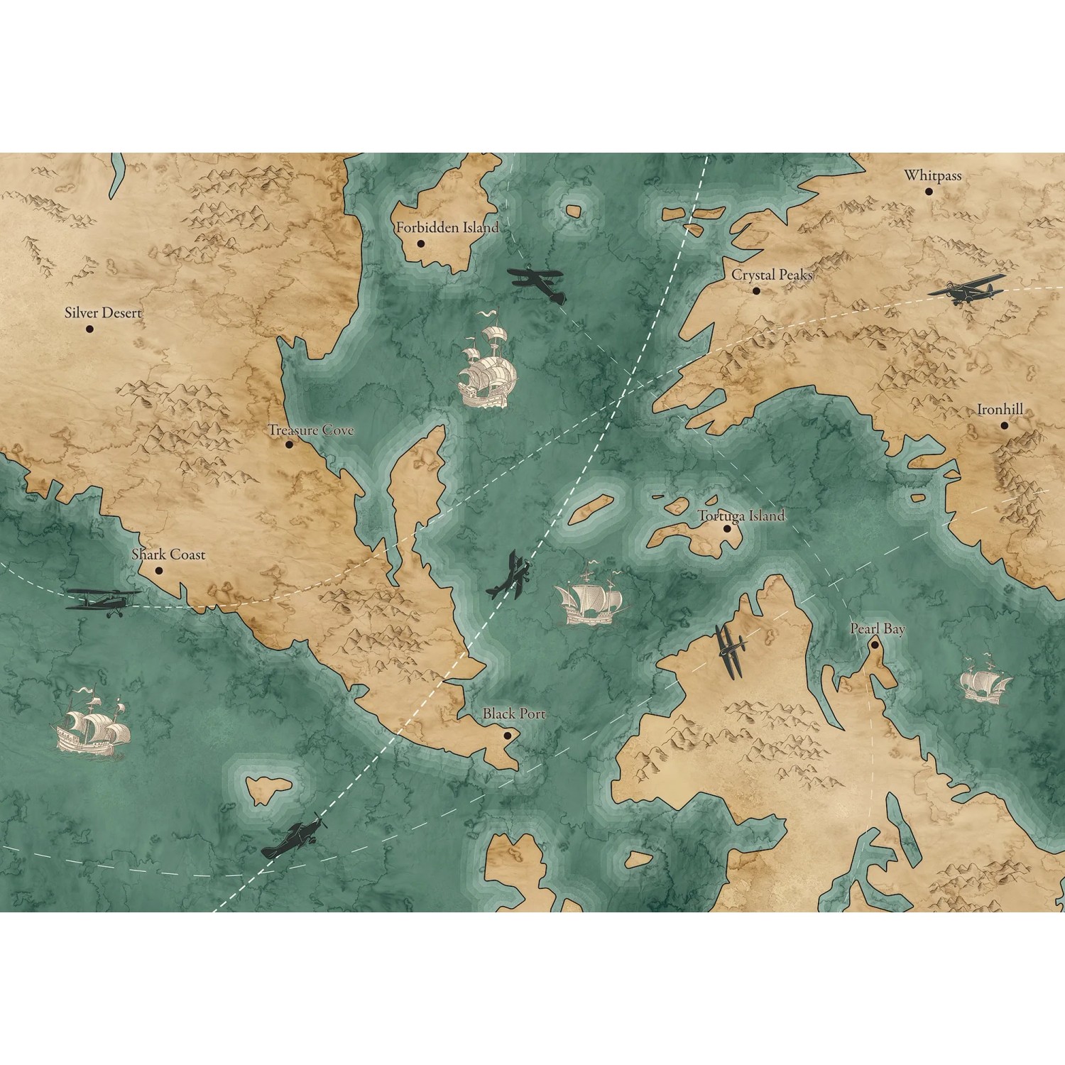 E-shop Komar Vliesová fototapeta Old Travel Map 350 x 250 cm