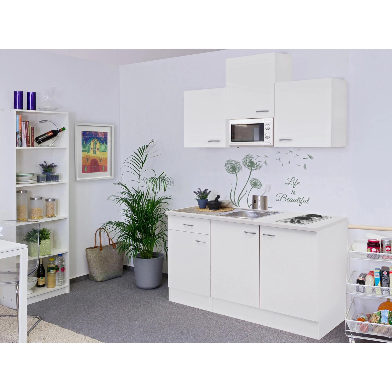 E-shop Flex-Well Kuchyňa Wito 150 cm/typ 3 - mikrovlnka/varná doska