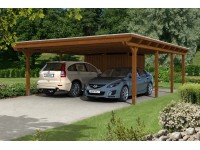 Skan Holz Prístrešok na auto Emsland ALU s odkl. priest. orech, 613 x 846 cm