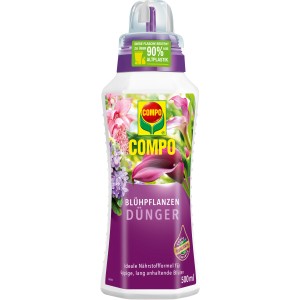Compo 500ml hnojivo pre kvitnúce rastliny pre bohaté kvety.