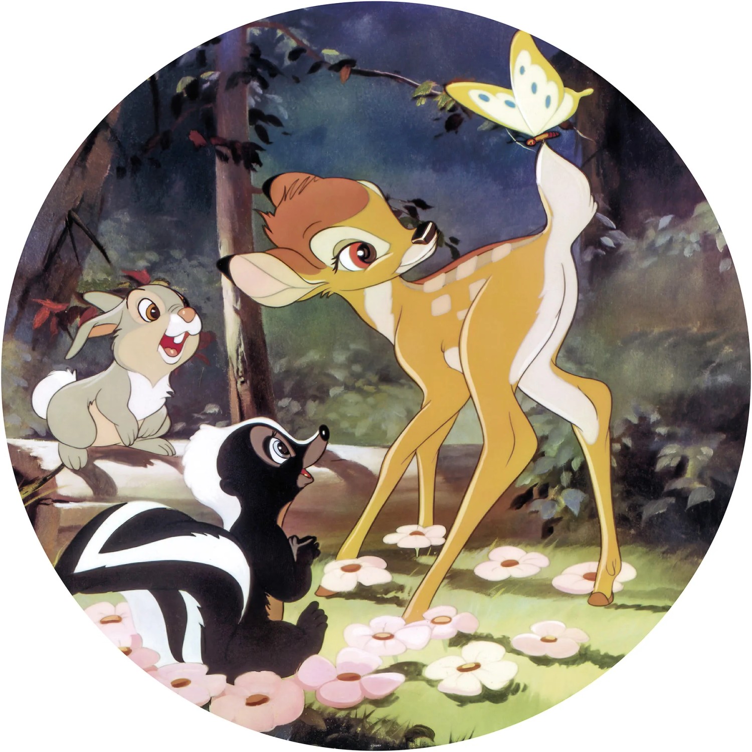 E-shop Komar Samolepiaca vliesová fototapeta Dot Bambi Butterfly pr. 125 cm