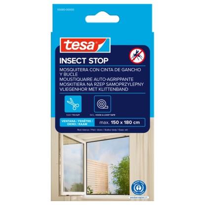 tesa Okenná sieť proti hmyzu INSECT STOP na suchý zips, biela, 150 x 180 cm