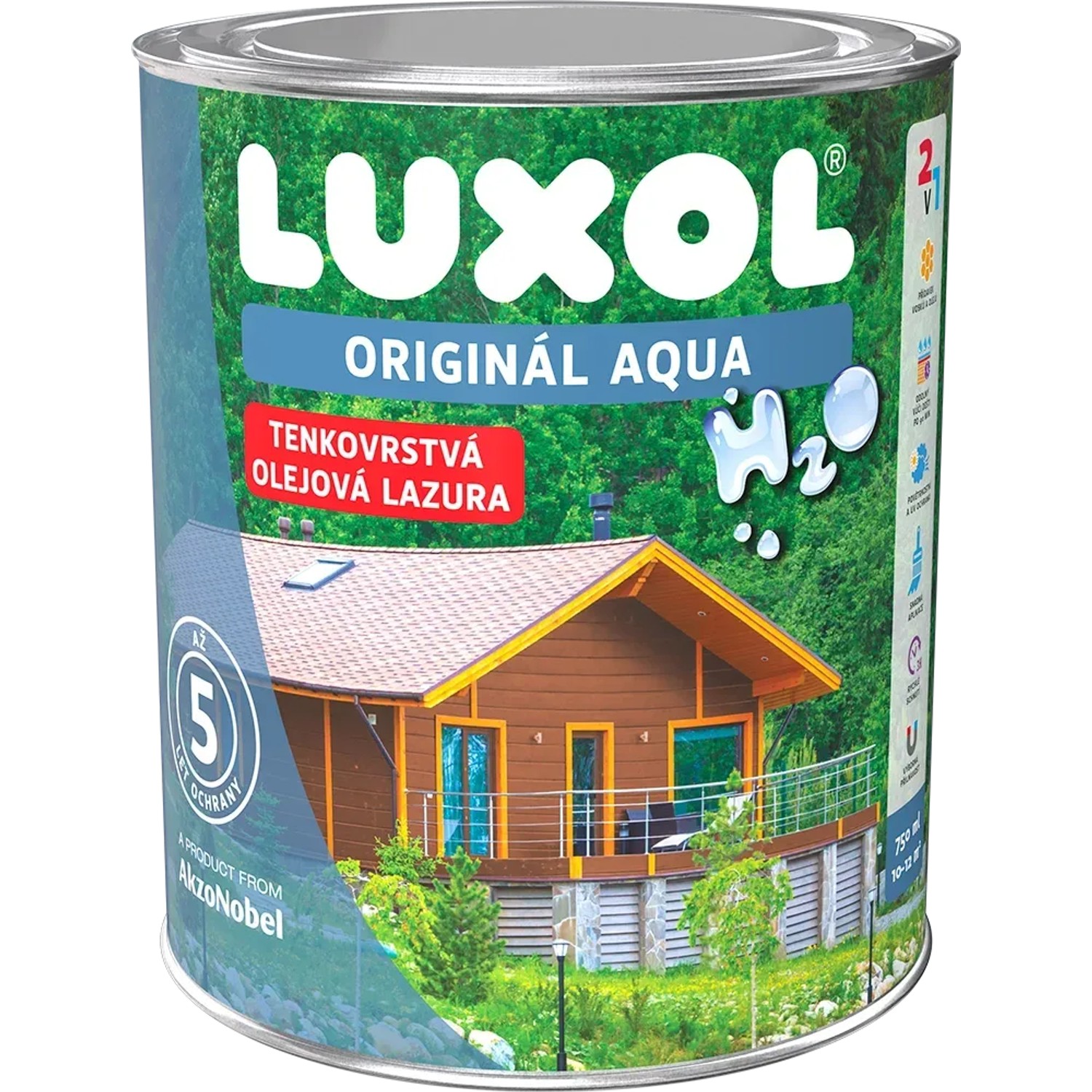 E-shop LUXOL Originál Tenkovrstvová olejová lazúra AQUA bezfarebná 0,75 l