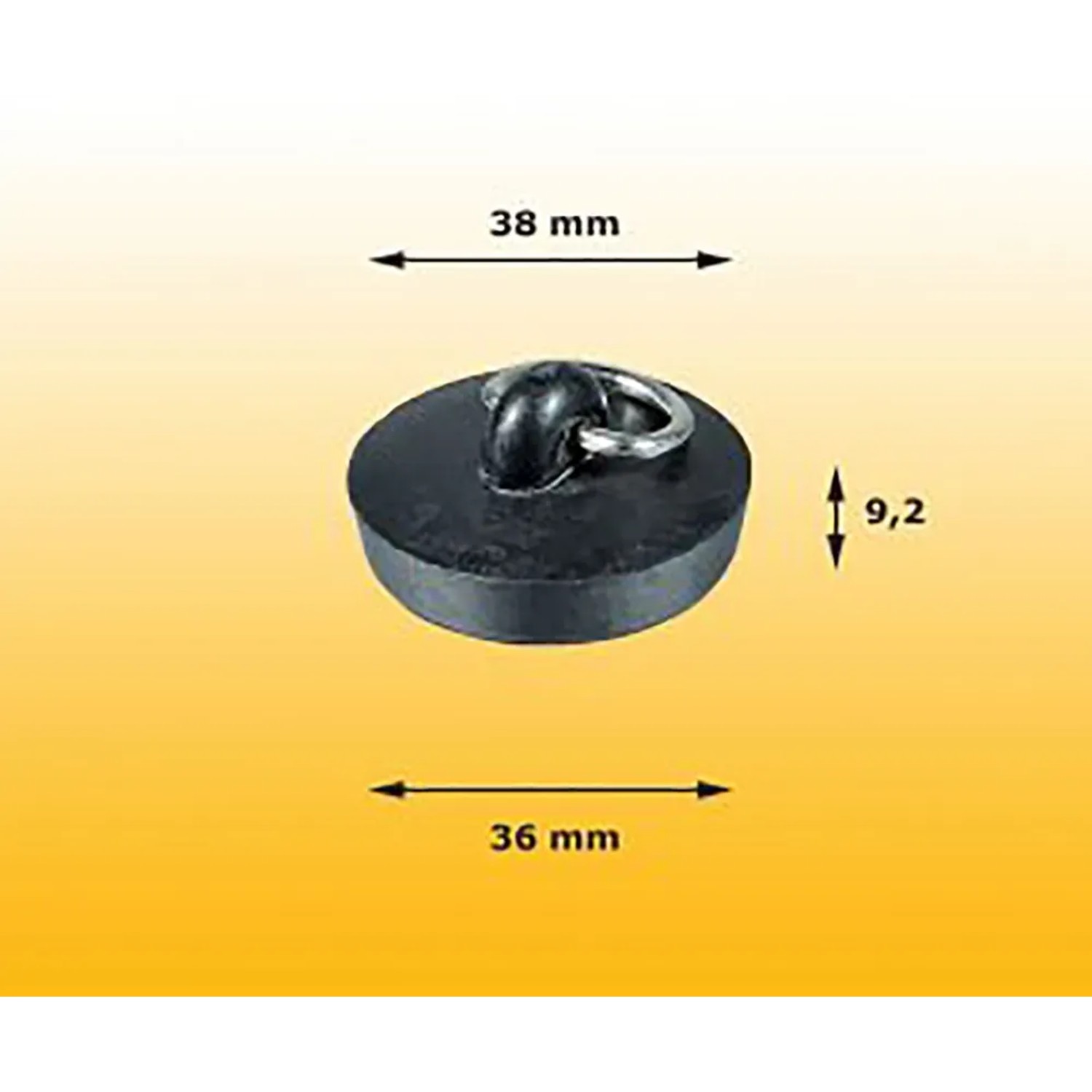 E-shop Zátka priemer 38 mm guma s retiazkou