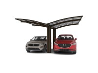 Ximax Alu prístrešok na 2 autá Portoforte Typ 80-Y matná hnedá 543 x 495 cm