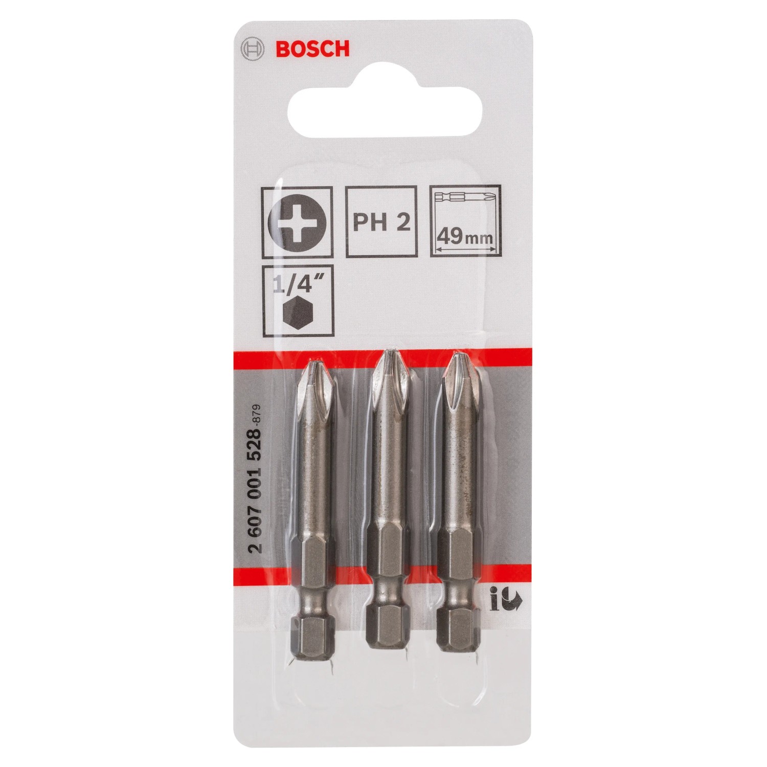 E-shop Bosch Bit skrutkovací Extra hard PH2, 49 mm, 3 ks