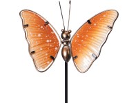 Záhradný zápich motýľ, oranžový, 95 x 6 x 18 cm